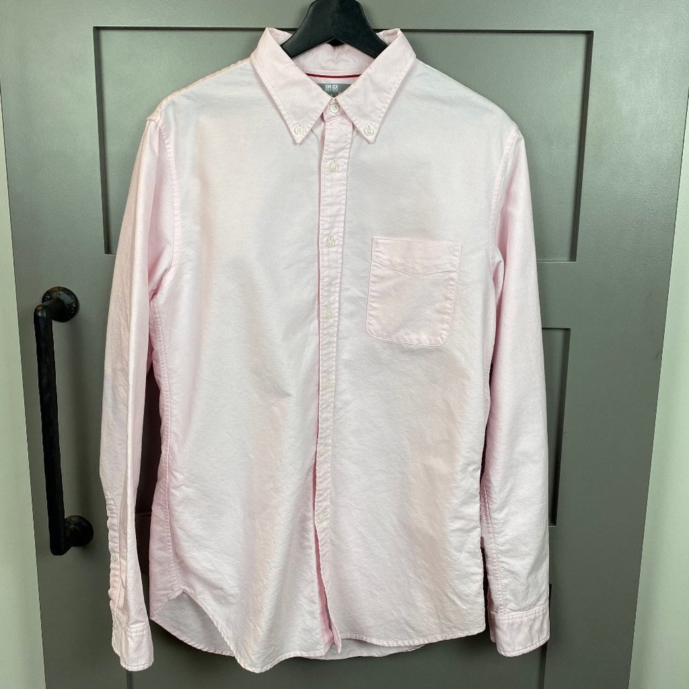 Uniqlo Slim Fit Light Pink Button Down Shirt